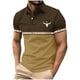 thumbnail image 2 of Blusa y camisa de manga corta con cuello vuelto para hombre, blusa de manga larga con solapa y botones estampados, blusa de poliéster para hombre, 2 of 5