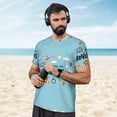 thumbnail image 4 of Wukai Let's Go on an Adventure Print Men's Short-Sleeved Mesh T-Shirt,Quick-Dry Short Sleeve Workout T-Shirt-, 4 of 8