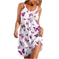 thumbnail image 1 of TIMIFIS Robes pour Femmes Été Décontractées à Imprimé Floral à Bretelles Spaghetti Robe Soleil Bohème Plage Évasée Mini Robes - Été, 1 of 5