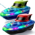 thumbnail image 1 of Barcos RC SYMA, paquete de 2, control remoto para niños, luces LED y spray de agua, 1 of 9