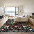 thumbnail image 3 of ODIKA 5' x 7' Machine Washable Non-Slip Area Rug, oriental floral High Traffic Rug, Blue, 1125338, 3 of 7