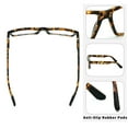 thumbnail image 4 of Reading Glasses Retangular Trendy Bold Thick Design Lightweighted Spring Metal Hinge Anti-Slip Temples, 4 of 6