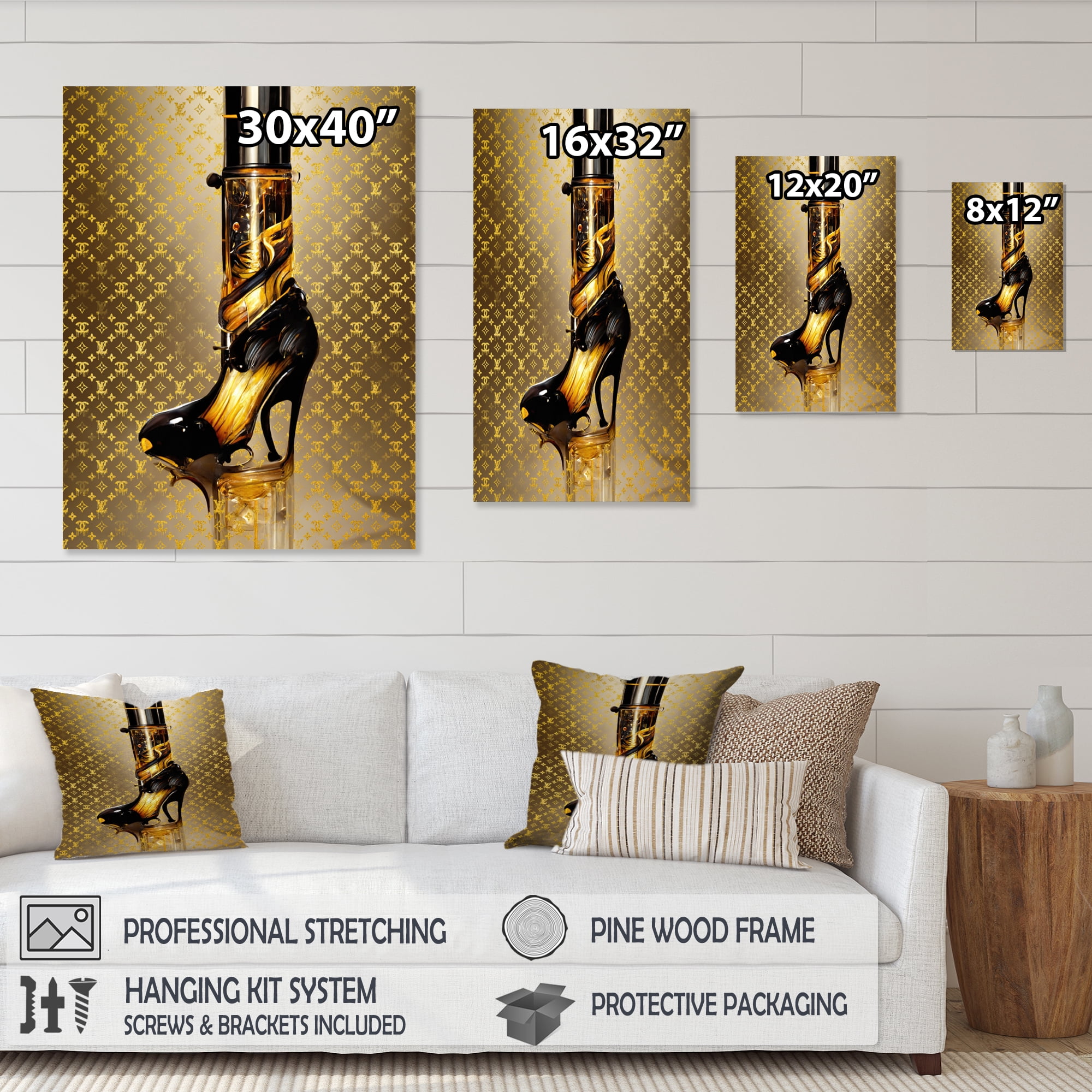 Designart High Fashion High Heel I Canvas Wall Art