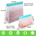 thumbnail image 2 of CHOK Reusable Food Storage Bags Stand Up  Ziplock Reusable Freezer Bags  Leakproof Storage Gallon Bags - style2;, 2 of 7