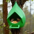 thumbnail image 4 of syligr Outdoor Hanging Bird Feeder, Plastic Birdfeeder with Large Capacity Seed Tray, Garden Yard Patio Decor to Attract Wild Birds, Easy to Fill Clean Wildlife Bird Feeding Station, 4 of 7