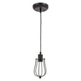 thumbnail image 3 of Sylvania Antique Black 60114 60113 Lowell Cage Pendant Light, LED, Dimmable Bulb Included Vintage Fixture, 3 of 9