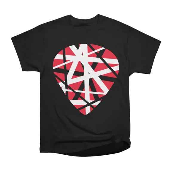 Guitar Pick 80s Classic Rock Red VH T-Shirt Tee Gift For Him Merch For Her Apparel For Fri