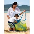 thumbnail image 4 of Bolsa de playa de malla Beach Sand Toys para niños HUOGUO Green, 4 of 5