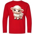 thumbnail image 3 of Inktastic Cute Fluffy Lamb Long Sleeve Youth T-Shirt, 3 of 5