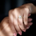 thumbnail image 6 of Rosec Jewels - Lab Created Diamond Wedding Rings Set - Designer Engagement Ring with Enhancer (EF-VS Quality), 14K Yellow Gold, US 4.50, 6 of 9