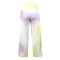 thumbnail image 4 of QASIEATN Women's Tie Dye Casual Wide Leg Pants Loungewear Pocket Pants High Waisted Drawstring Sweatpants, 4 of 9