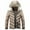 Khaki, variant on Herrnalise Men's Fashion Autumn And Winter Stitching Warm Hooded Casual Jacket Cotton Clothes Dark Blue