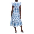 thumbnail image 2 of Sail to Sable womens  Cinched Waist Flutter Midi Dress, s, Brown, 2 of 3