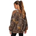 thumbnail image 2 of Garronmavis Camo Sweatshirt for Women Oversized Camouflage Leaf Print with Pockets Loose Long Sleeve Tops Crewneck Pullover Sweatshirts for Women, Size M, 2 of 6