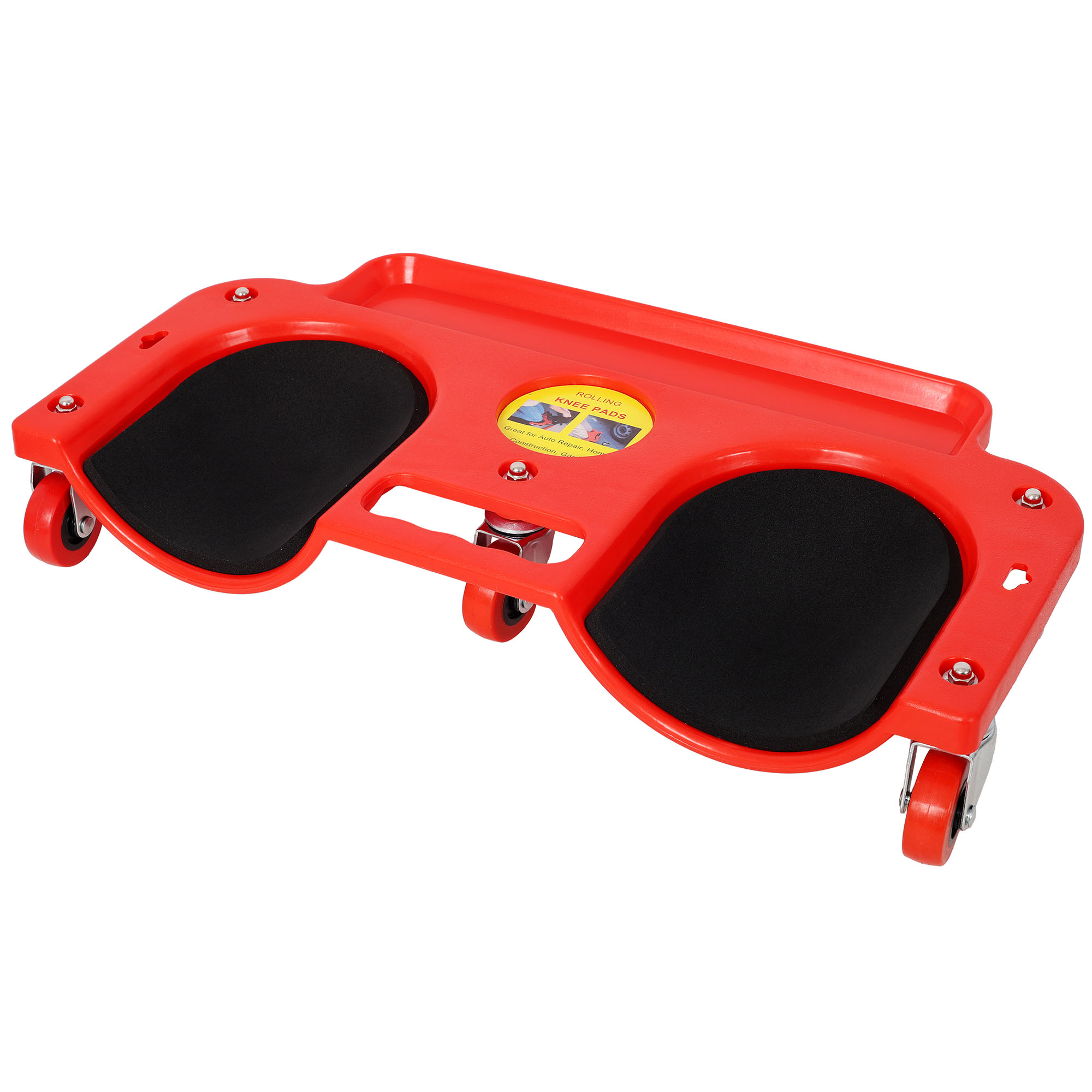 Rolling Knee Creeper Durable Knee Pads with 360 Degree Turn Casters and Tool Tray,for Garage Workshop Garden