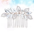 thumbnail image 3 of Aleación Perla Pelo Peine Joyas Boda Cristales de diamantes de imitación Insertar Peine Decoración para el cabello para Mujeres nupciales, 3 of 5