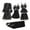 Black, variant on Sleepwear for Women Satin 5Pcs Floral Lace Trim Womens Indoor Clothes,Black,2XL