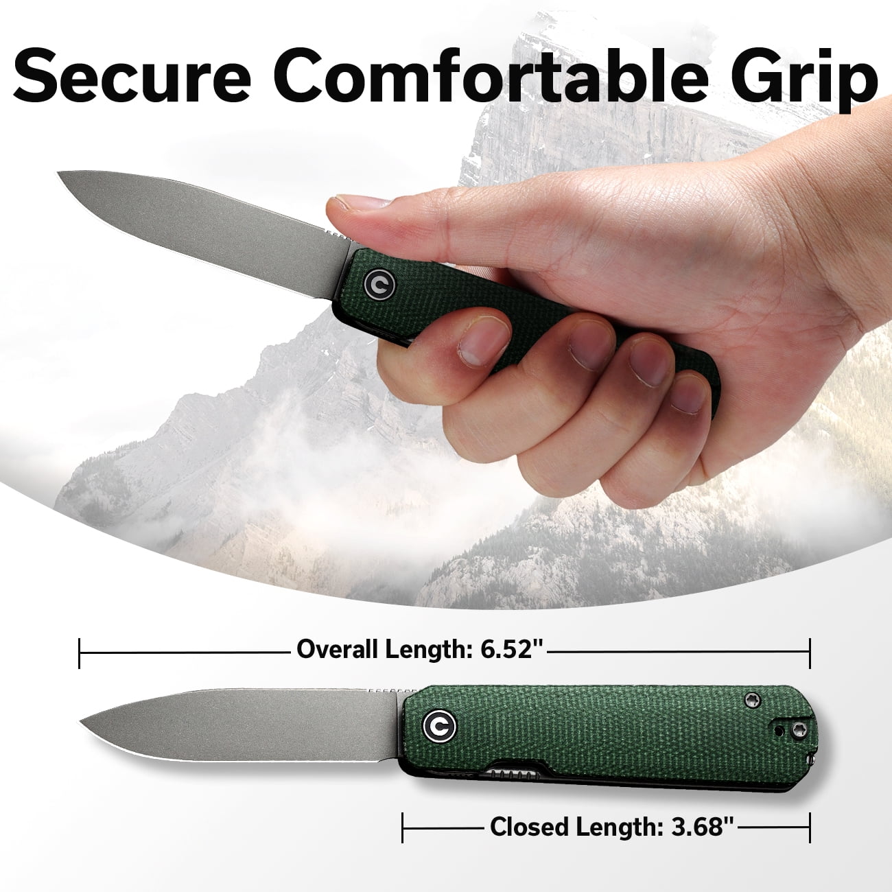 CIVIVI Sendy Pocket Folding Knife 2.83" Nitro-V Blade C21004A-1