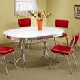 thumbnail image 2 of Coaster Home Furniture Cleveland Chrome Plated Retro Dining Room Chairs Set, Red, 2 of 5