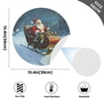 thumbnail image 4 of Ryvnso Christmas Santa Claus Round Plate Mats Dining Table Placemat Set of 6 for Holiday Decoration, 4 of 7