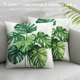 thumbnail image 3 of Acheng Short Plush Pillowcase 1 Piece - Palm Leaves with Lush Branches and Leaves, Tropical Jungle Palm Leaves with Charming Colors White, 3 of 5