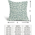 thumbnail image 5 of Vintage Flower Pillow Covers 18x18 Inch Set of 2 Teal and Cream Floral Outdoor Decorative Throw Pillows Dark Teal Small Floral Print Rustic Farmhouse Pillowcases Cotton Linen Cushion Covers for Couch, 5 of 6