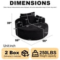 thumbnail image 5 of Leumius 55" Oversized Round Swivel Accent Chair,Upholstered Corduroy 360 Degree Swivel Chair for Living Room, Bedroom, Lounge and Projection Room,Black, 5 of 11