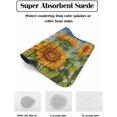 thumbnail image 2 of Sunflowers Dish Drying Mat for Kitchen Counter, Super Absorbent Quick Dry Coffee Bar Mat Pad Thin Diatomaceous Sink Mat Non Slip Dish Drainer Mat 23.5x15.5 Watercolor Summer Flowers Botanical Vintage, 2 of 6