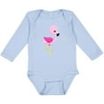 thumbnail image 3 of Inktastic Cute Flamingo, Baby Flamingo, Pink Flamingo, Bird Girls Long Sleeve Baby Bodysuit, 3 of 5