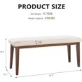 thumbnail image 2 of ZALIX Upholstered Bench for Bedroom End of Bed,42.5-inch Entryway Bench for Living  Bench with Padded Seat and Solid Wood Leg for Kitchen  and Hallway (Bench, Beige), 2 of 7