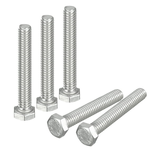 5/16 18x2" Hex Head Bolts, 6 Pack 304 Stainless Steel Hexagon Bolt Fully Thread Machine Screw