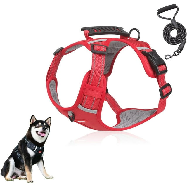 no Pull Dog Harness with Leash Set, Adjustable Dog Vest with Reflective, for Small Medium Large Dogs