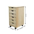 thumbnail image 6 of Jela Solid Wood 6 Drawer Roll Cart in Unfinished, 6 of 8
