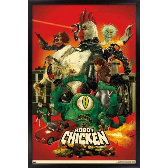Robot Chicken - One Sheet Wall Poster, 22.375" x 34", Framed