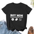thumbnail image 3 of Boy Mom Women’s Short Sleeve Cotton T-Shirt HD Graphic Printed Tee Casual Crew Neck Top XL, 3 of 7