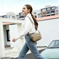thumbnail image 2 of URSOFINE Genuine Leather Crossbody Bag for Women, Multi-Pocket Casual Sling Purse with Adjustable Wide Strap, 2 of 7