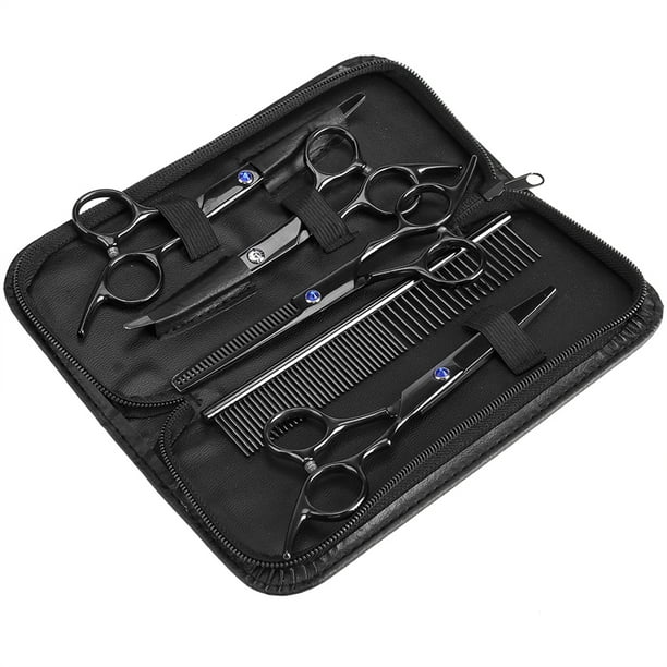 Kit de 7 tijeras para el cuidado de mascotas, tijeras de peluquería para perros y gatos, herramientas de corte y entresacado.