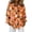 Saffron, variant on Delconic Womens Halloween Print Button Down Shirt Long Sleeve Casual Regular Fit Collared Blouse Pumpkin Pattern Top Beige L