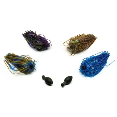 Harmony Fishing - Tungsten Skirted Punch Weight/Slither Rig MSS Kit [Pack of 2] Modular Skirt System 1 oz 2 Pack