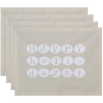 Simply Daisy 18" x 14" Happy Holidays Word Print Placemat