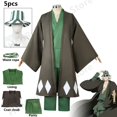 thumbnail image 3 of Disfraz de Anime Bleach Urahara Kisuke Gotei 13, uniforme tipo kimono, capa, pantalones, sombrero, para fiesta de carnaval y Halloween, 3 of 5