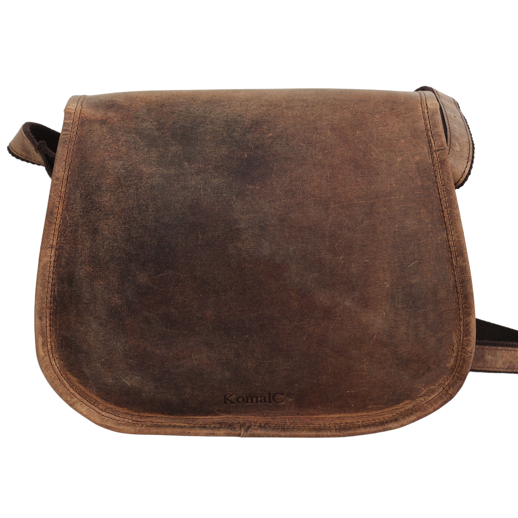 Leather Crossbody Tote Bag for Women – Distressed Tan Shoulder Satchel Purse for Travel and Daily Use