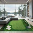 thumbnail image 2 of ODIKA 8'x10' Golf Course Enclosure Tee Off Green Washable Area Rug Non-Slip Chair-Friendly Mat for Dining Room, Large Office, Lounge, 2 of 7