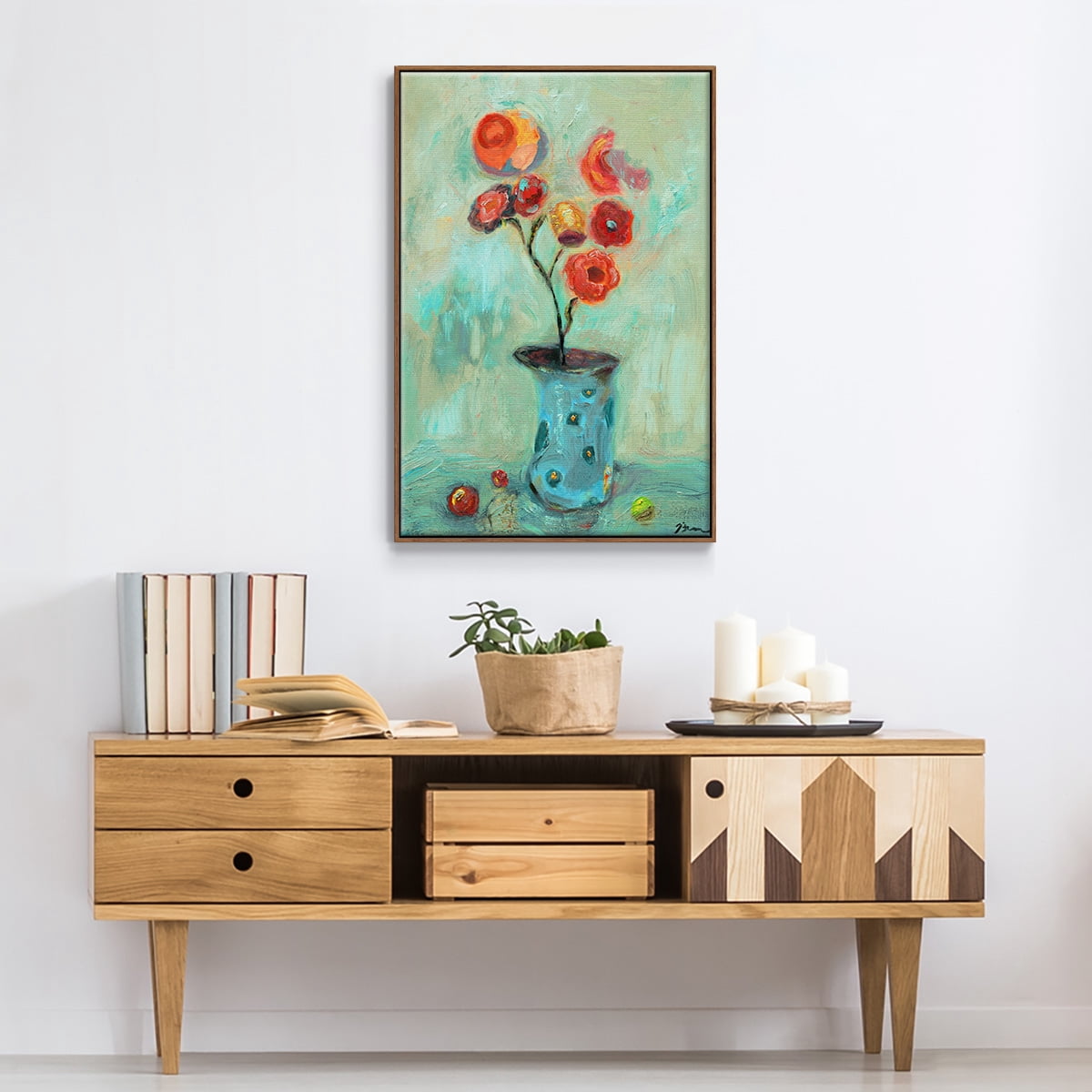 Orange Pop Framed Premium Gallery Wrapped Canvas - Ready to Hang