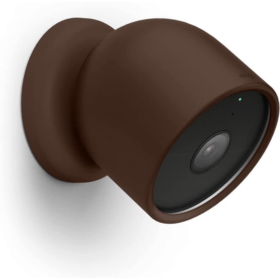 elago Google Nest Cam Cover Designed for Nest Cam Outdoor or Indoor (Battery) - Magnetic Mount Cover Included, All Weather Protection, Easy Installation [Dark Brown]