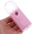 thumbnail image 4 of Humidificador humectante facial recargable por USB, mini atomizador portátil para el cuidado de la piel facial, color rosa Jumpingount HA8935-02B, 4 of 6