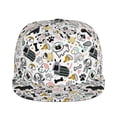 thumbnail image 2 of Daiia Puppy print Flat Bill Hats Flat Brim Trucker Cap Baseball Cap Adjustable Classic Low Profile Hat Unconstructed Plain Cap, 2 of 9