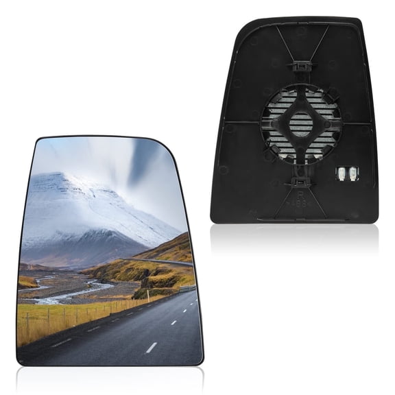 SPEEDWOW Passenger Right Side Upper Mirror Glass Compatible with Transit T150 T250 T350 2015-2022 Side View Heated Convex Mirror Glass with Backing Plate, Replaces CK4Z17K707D (Right)