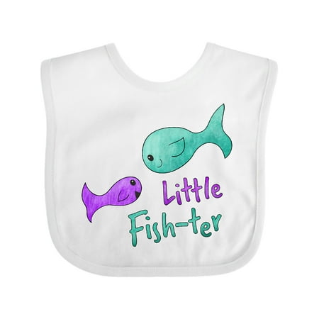 

Inktastic Little Fish-ter- Cute fish sisters Gift Baby Girl Bib
