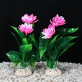 thumbnail image 5 of Unique Bargains 1pcs Fish Tank Aquarium Decorations Plants Pink 5.91" PE Ceramics Plants for Aquarium Decor, 5 of 7